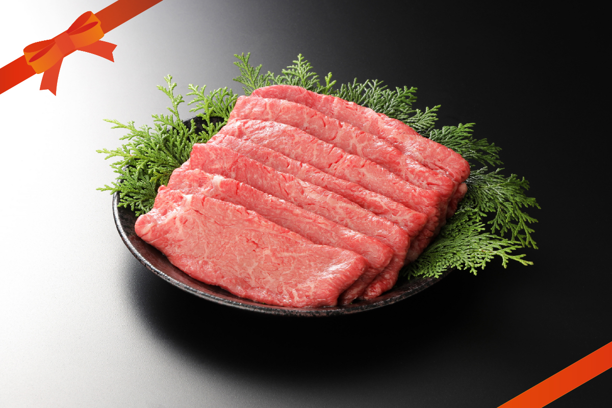 皿に盛られたしまね和牛の肉の写真